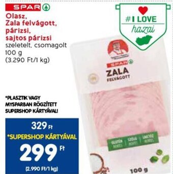 Spar SPAR Olasz, Zala felvágott, párizsi stb. 100 g ajánlat