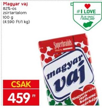 Spar Magyar vaj 100 g ajánlat