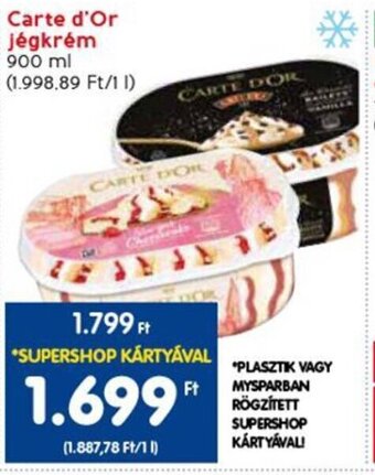 Spar Carte d'Or jégkrém 900 ml ajánlat