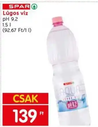 Spar SPAR Lúgos víz 1,5 l ajánlat