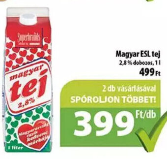 Coop Magyar ESL tej 1 l ajánlat