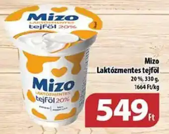 Coop Mizo Laktózmentes tejföl 330 g ajánlat