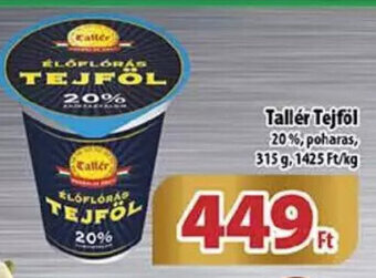Coop Taller Tejföl 315 g ajánlat