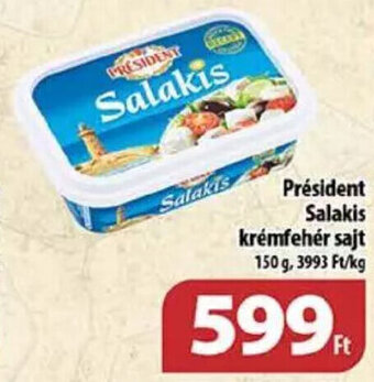 Coop Président Salakis krémfehér sajt 150 g ajánlat