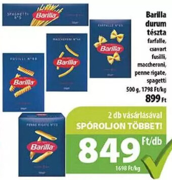 Coop Barilla durum tészta 500 g ajánlat