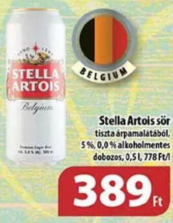 Coop Stella Artois sör 0,5 l ajánlat