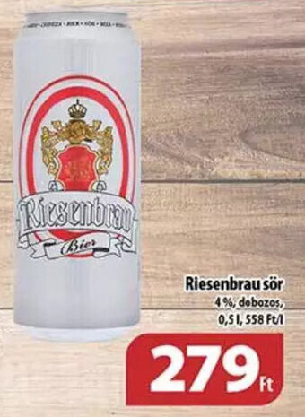 Coop Riesenbrau sör 0,5 l ajánlat