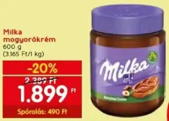 Spar Milka mogyorókrém 600 g ajánlat