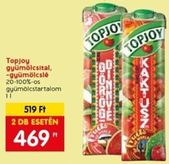 Spar Topjoy gyümölcsital, -gyümölcslé 1 l ajánlat
