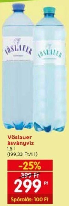 Spar Vöslauer ásványvíz 1,5 l ajánlat