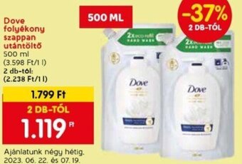 Spar Dove folyékony szappan utántöltő 500 ml ajánlat