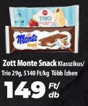 Coop Zott Monte Snack 29 g ajánlat