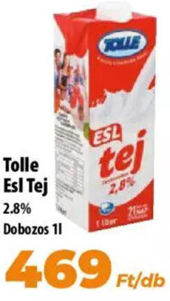 Coop Tolle Esl Tej 1 l ajánlat