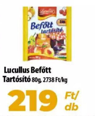 Coop Lucullus Befőtt Tartósító 80 g ajánlat