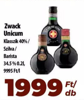 Coop Zwack Unicum 0,2 l ajánlat