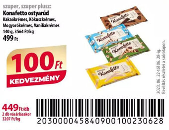 Coop Konafetto ostyarúd 140 g ajánlat