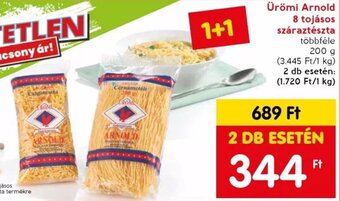 Spar Ürömi Arnold 8 tojásos száraztészta 200 g ajánlat