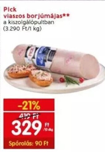 Spar Pick viaszos borjúmájas 10 dkg ajánlat