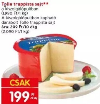 Spar Tolle trappista sajt 10 dkg ajánlat