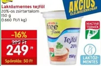 Spar Laktózmentes tejföl 150 g ajánlat