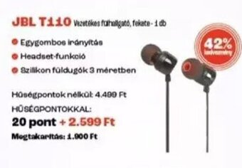 Spar JBL T110 1 db ajánlat