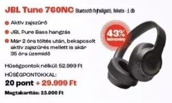 Spar JBL Tune 760nc 1 db ajánlat