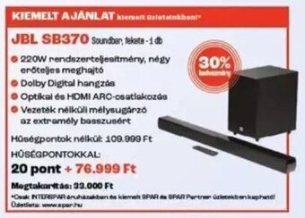 Spar JBL SB370 1 db ajánlat