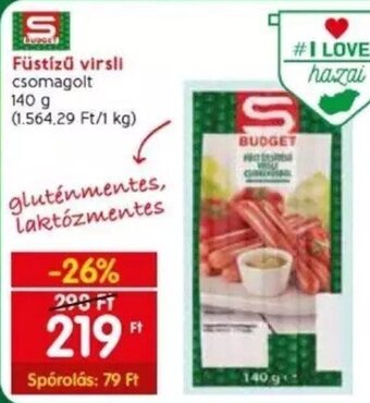 Spar Spar Füstízü virsli 140 g ajánlat