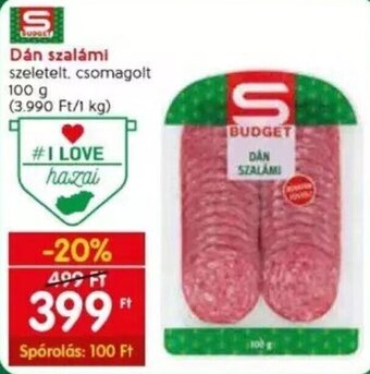 Spar Dán szalámi 100 g ajánlat