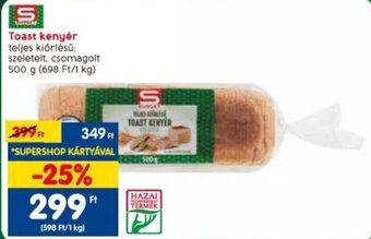 Spar Toast kenyér 500 g ajánlat