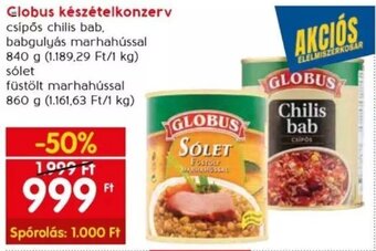 Spar Globus készételkonzerv 840 / 860 g ajánlat