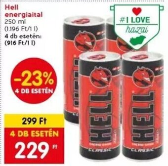 Spar Hell energiaital 250 ml ajánlat