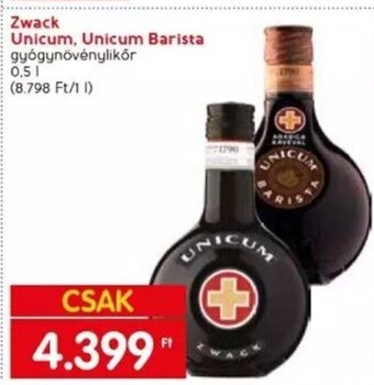Spar Zwack Unicum, Unicum Barista 0,5 l ajánlat