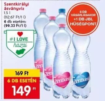 Spar Szentkirályi ásványvíz 1,5 l ajánlat