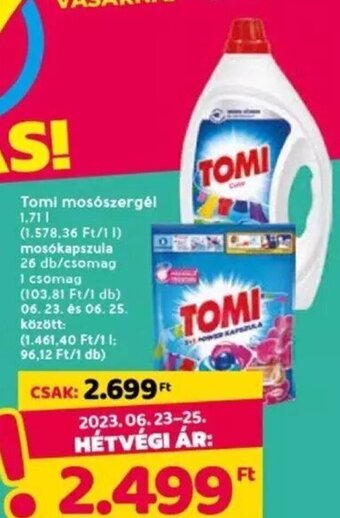 Spar Tomi mosószergél 1,71 l ajánlat