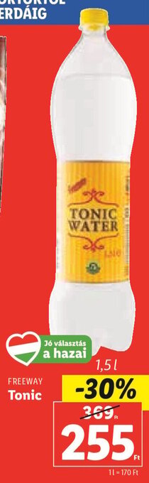 Lidl FREEWAY Tonic 1,5 l ajánlat