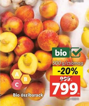Lidl Bio őszibarack 500 g ajánlat