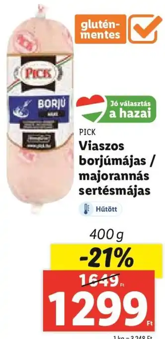 Lidl PICK Viaszos borjúmájas / majorannás sertésmájas 400 g ajánlat