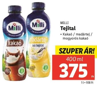 Lidl Milli Tejital 400 ml ajánlat