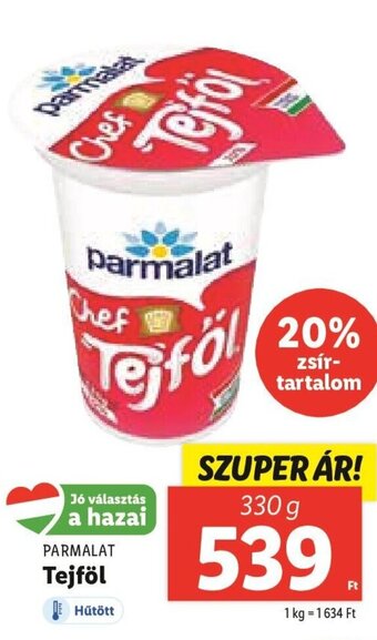 Lidl PARMALAT Tejföl 330 g ajánlat