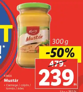Lidl KANIA Mustár 300 g ajánlat
