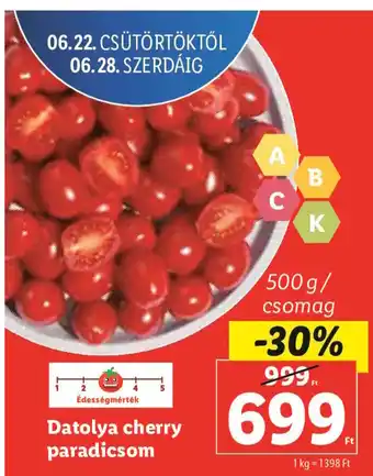 Lidl Datolya cherry paradicsom 500 g ajánlat