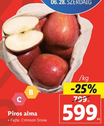 Lidl Piros alma 1 kg ajánlat