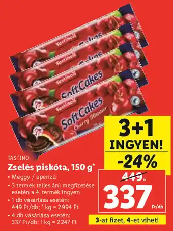 Lidl TASTINO Zselés piskóta 150 g ajánlat