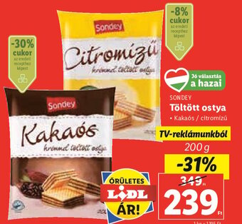 Lidl Sondey Töltött ostya 200 g ajánlat