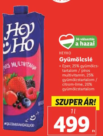 Lidl HEYHO Gyümölcslé 1 l ajánlat