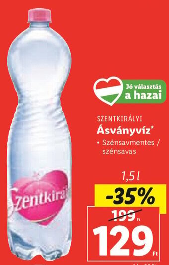 Lidl SZENTKIRÁLYI Ásványvíz 1,5 l ajánlat