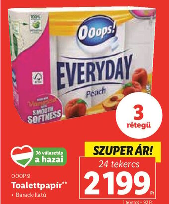 Lidl OOOPS! Toalettpapír 24 tekercs ajánlat