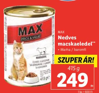 Lidl MAX Nedves macskaeledel 415 g ajánlat