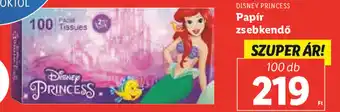 Lidl DISNEY PRINCESS Papír zsebkendő 100 db ajánlat